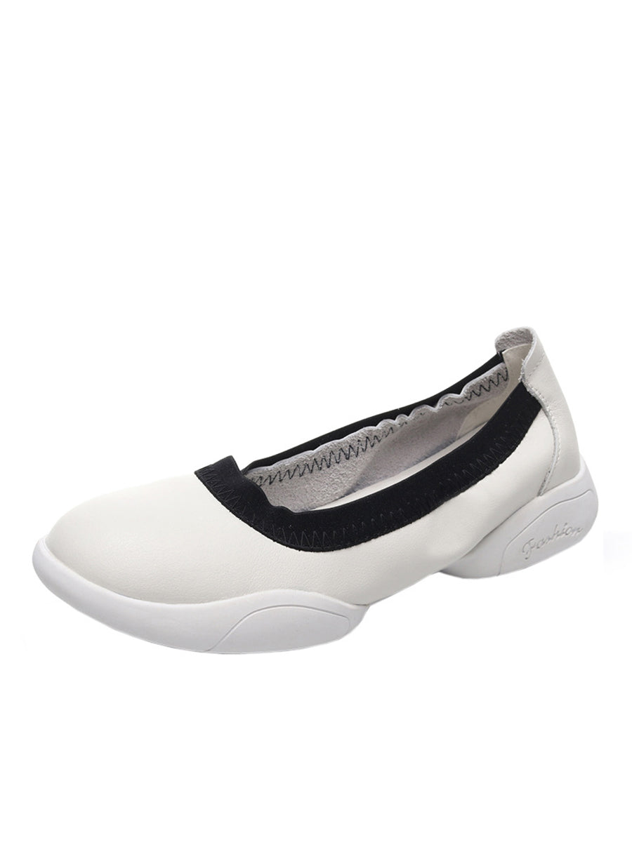Summer Leather Low-heel Shoes Ui1017