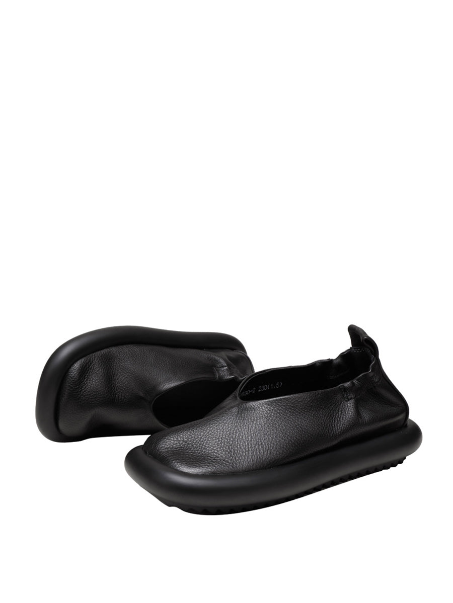 Summer Genuine Leather Flat Shoes Qw1042