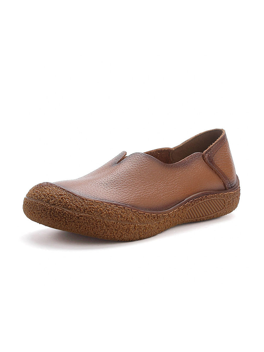 Summer Soft Genuine Leather Flat Shoes Cx042