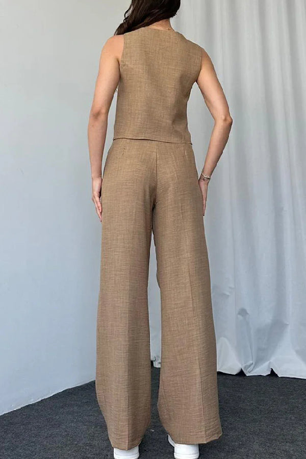 Color Vest Two-piece Set