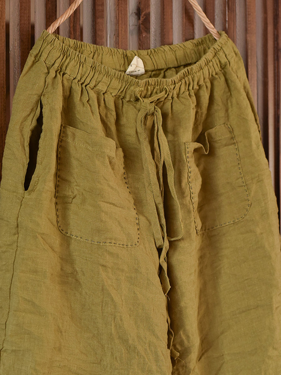 Summer Ramie Harem Pants Bn1008