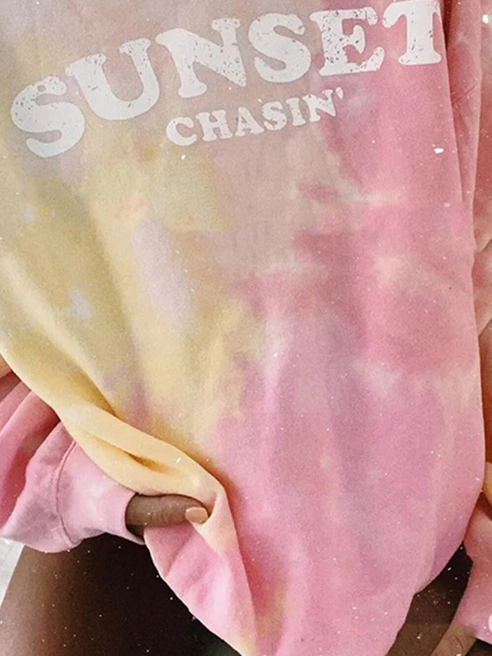 Tie Dye Pink Print Sweatshirt