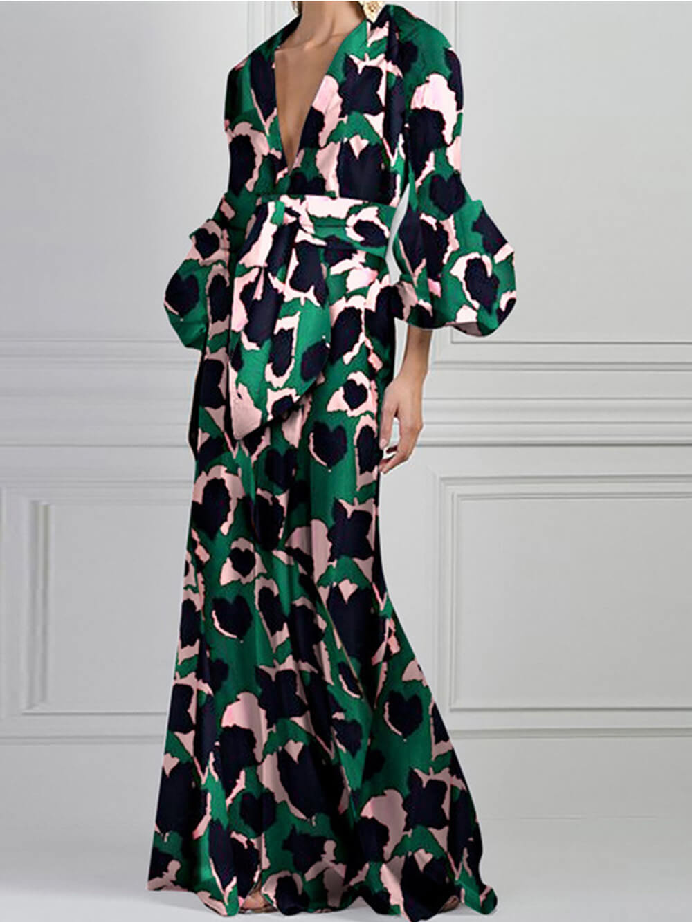 V-neck Maxi Dress