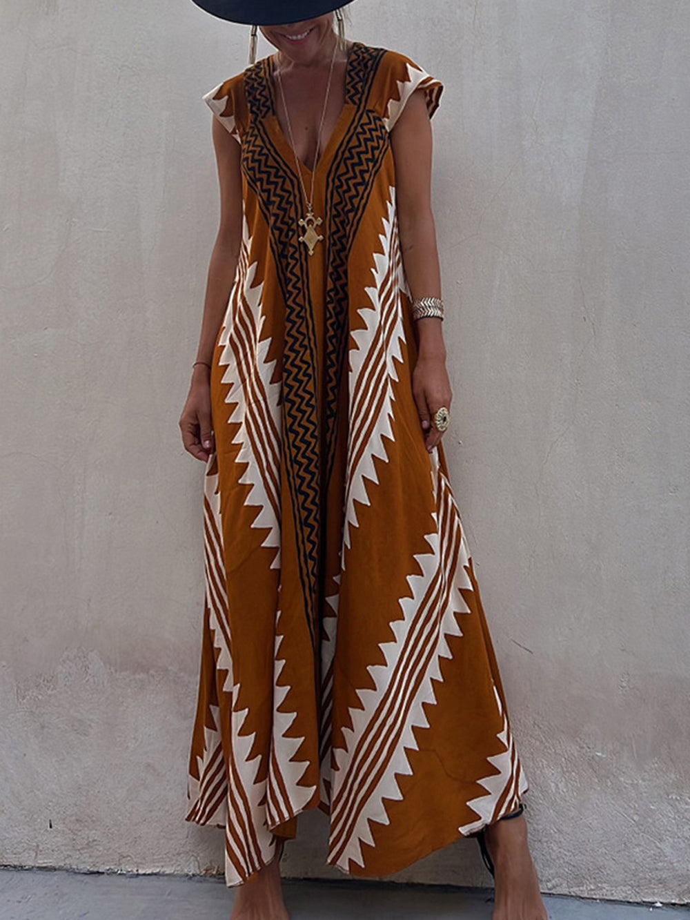 Shannon Aztec Print Maxi Dress