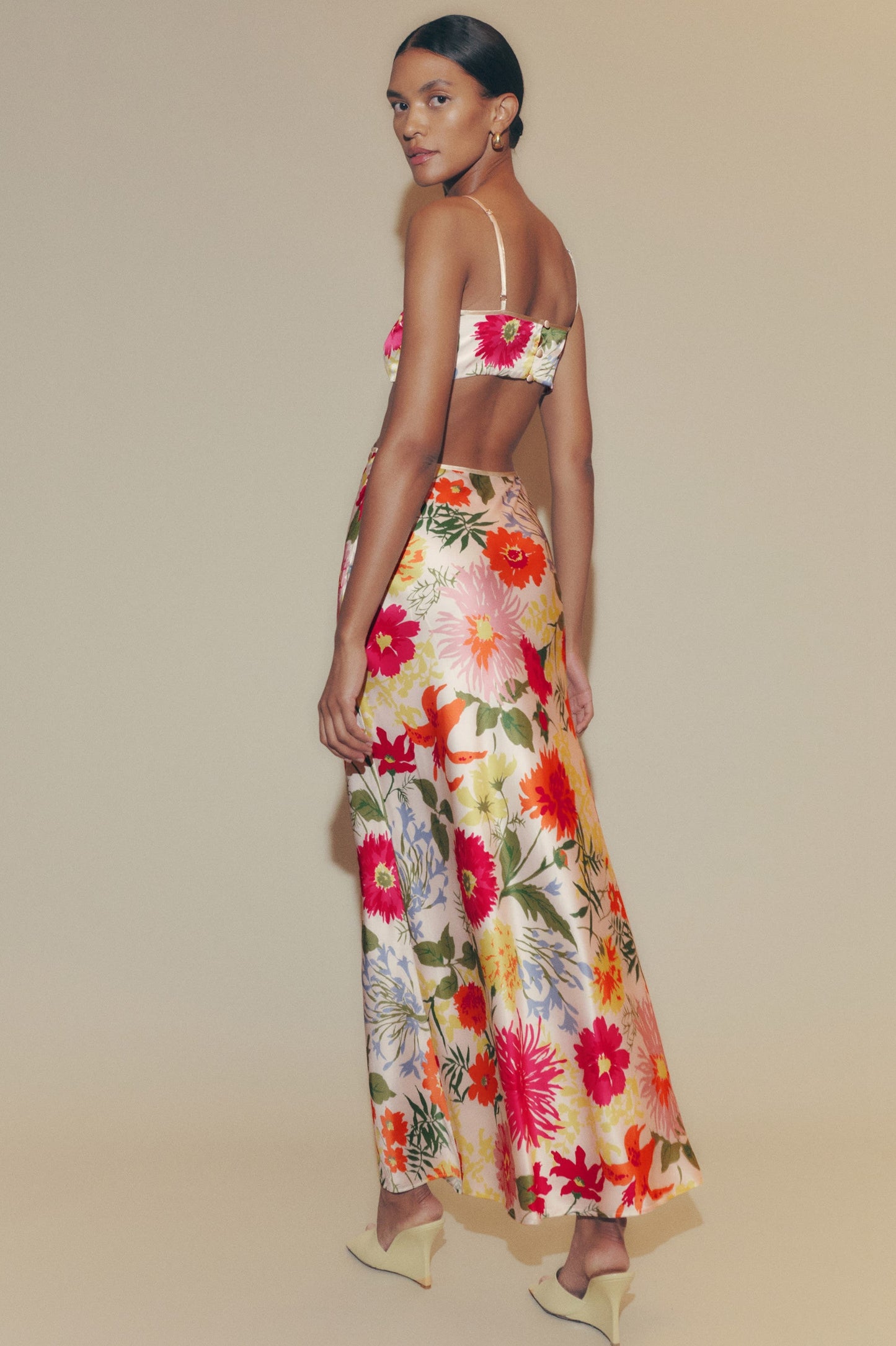 Cut-out Slip Maxi Dress