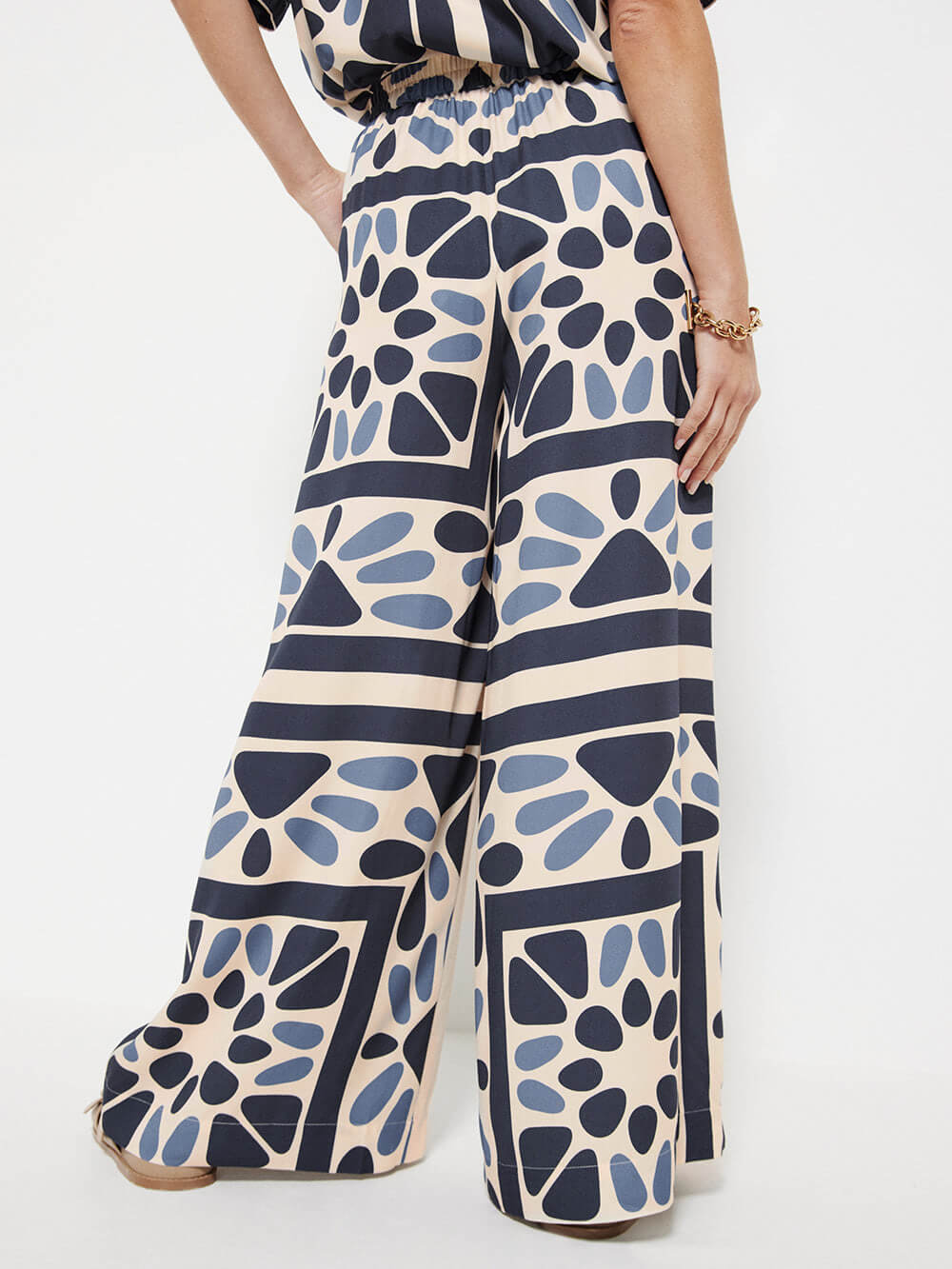 Summer Vacation Style Unique Print Loose Oversized Blouse