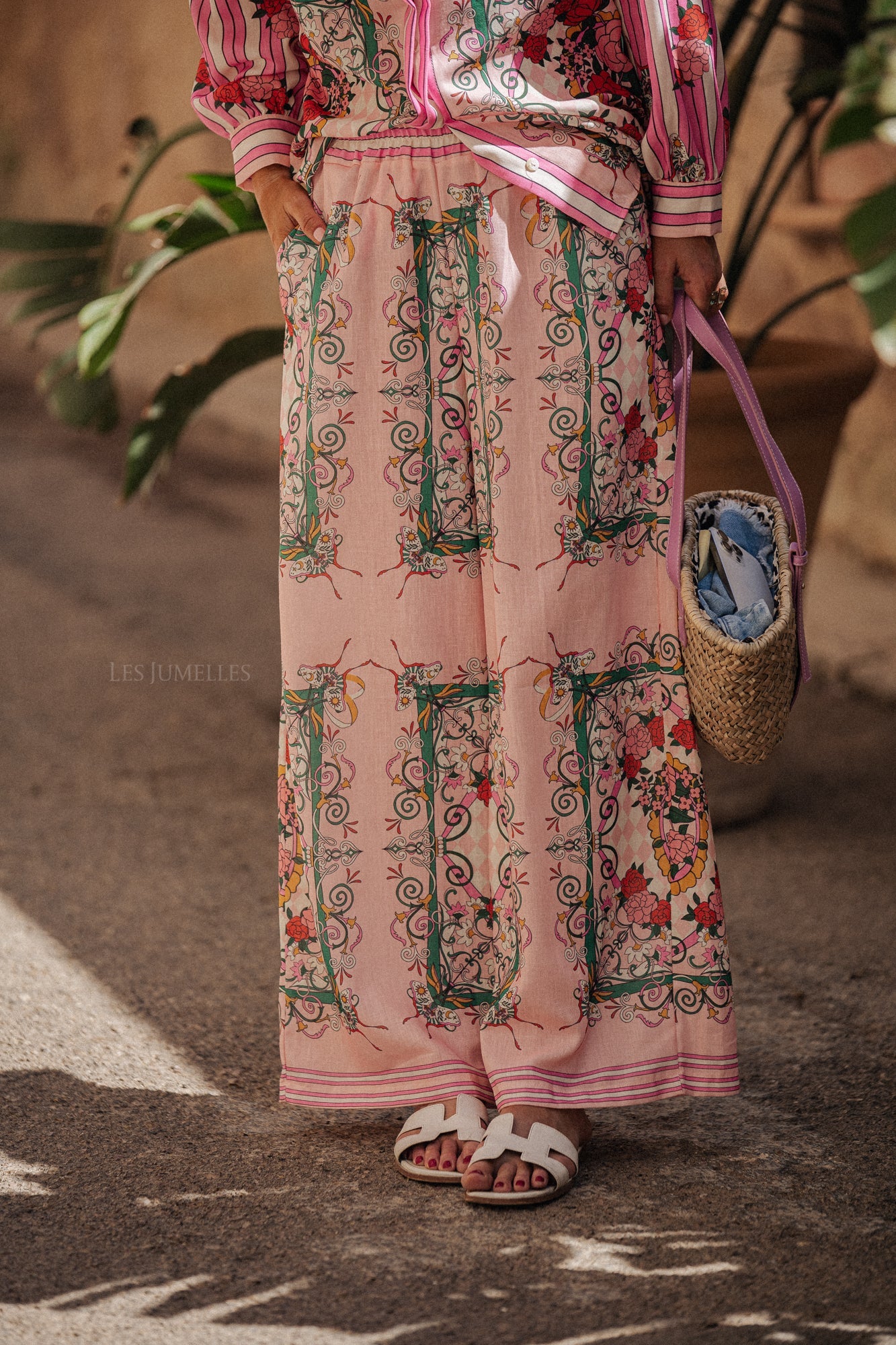 Bottom Long Sleeve Top �?mid Waist Wide Leg Pants Set