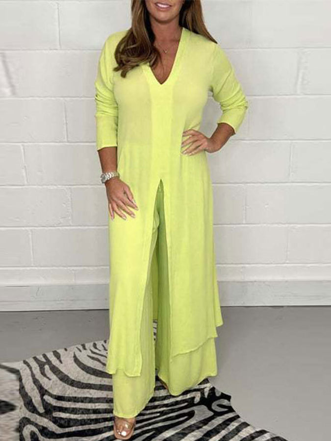 Long Sleeves Top and Pants Sets