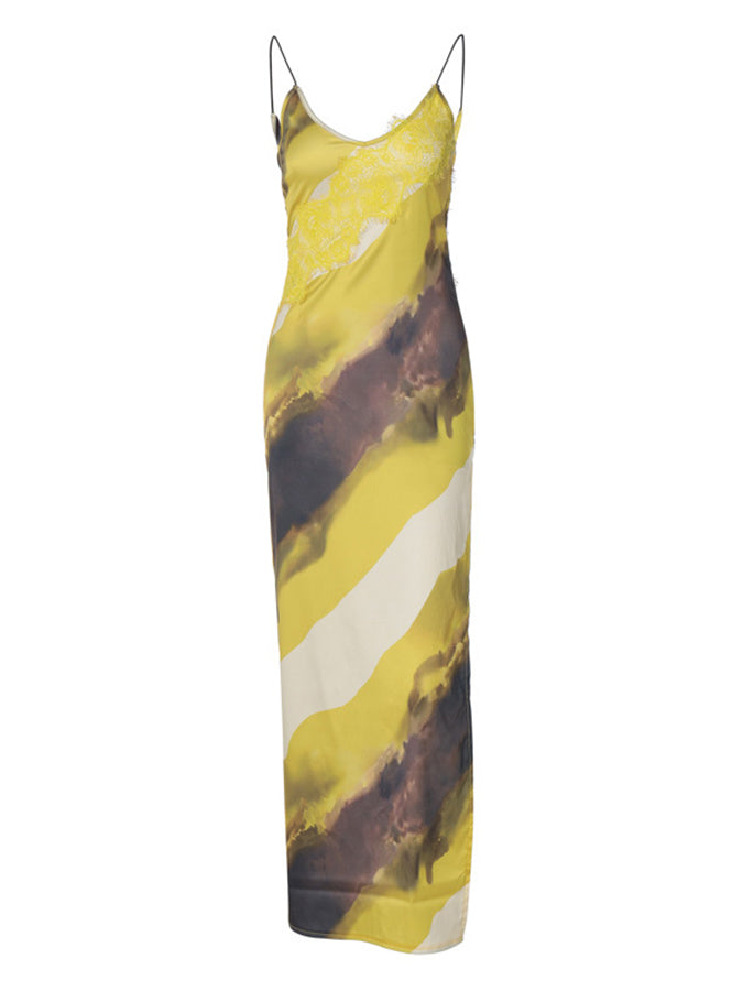 Slip Printed Holiday Maxi Dress