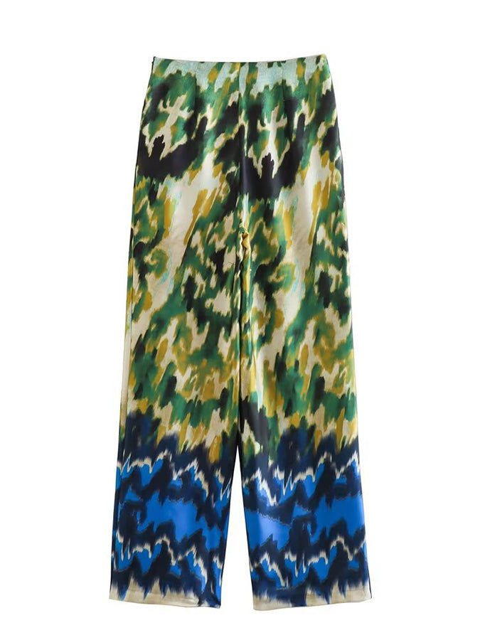 Long Sleeves Printed Blouses and Pants