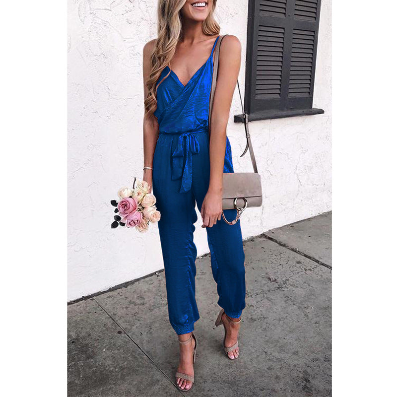 Clothing Color Sling Belt Jumpsuit