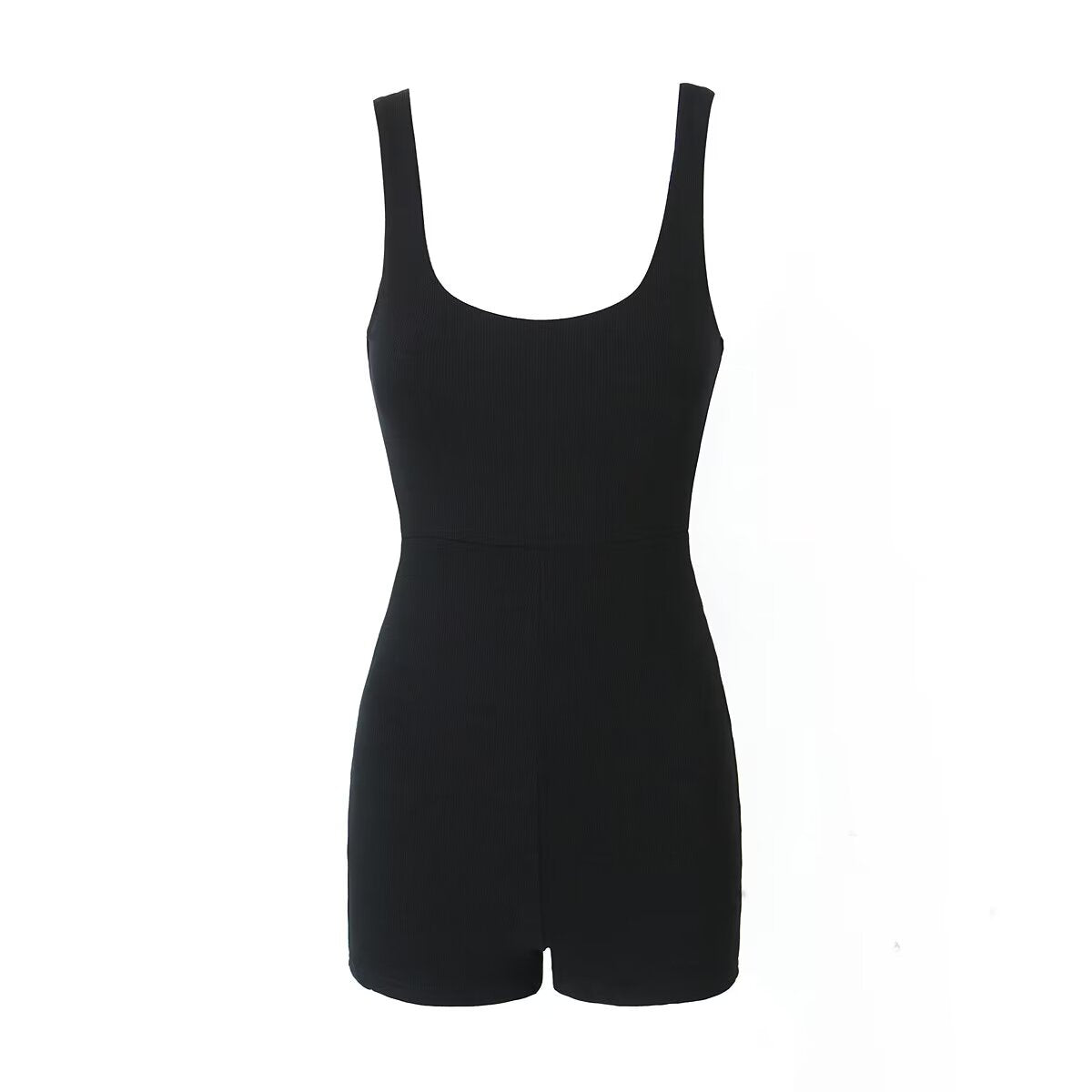 Cross Bare Back Knitted Jumpsuit Tight Sports Outerwear Top