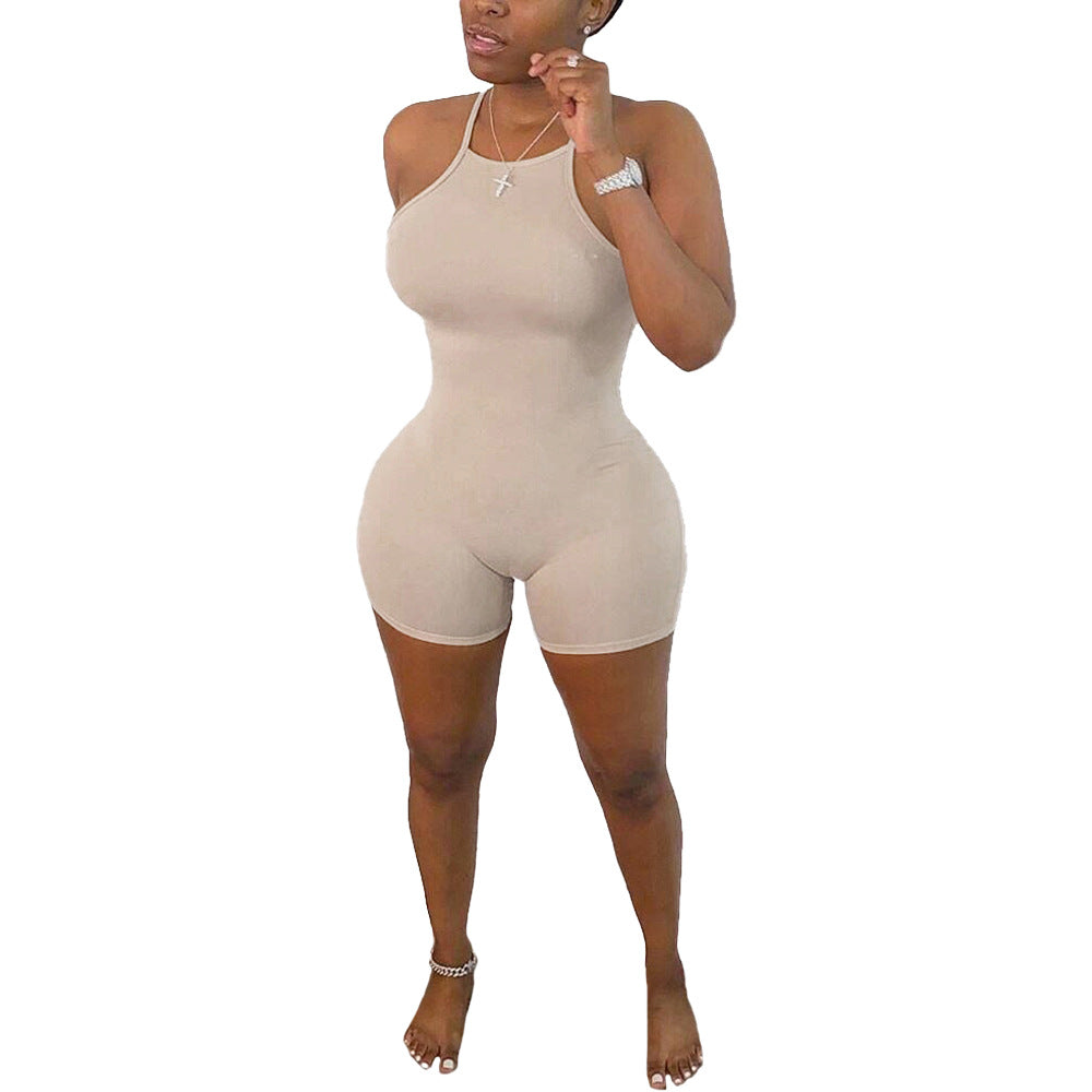 Clothing Summer Color Tight Sling Romper