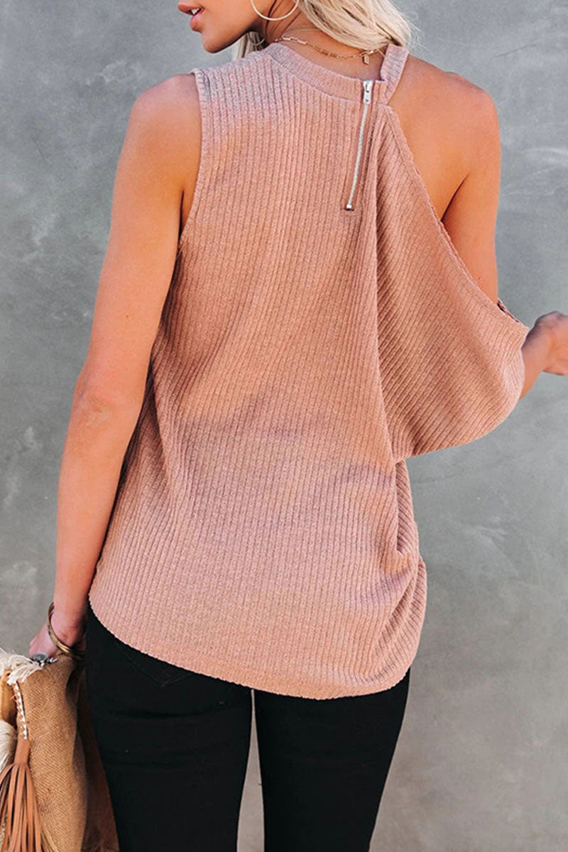Hollowed Out O Neck T-shirts