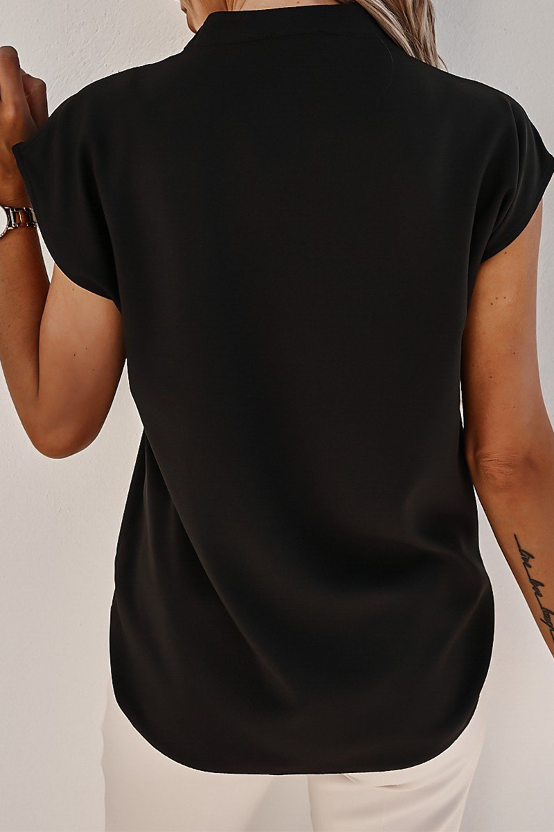 Split Joint V Neck T-shirts(3 Colors)