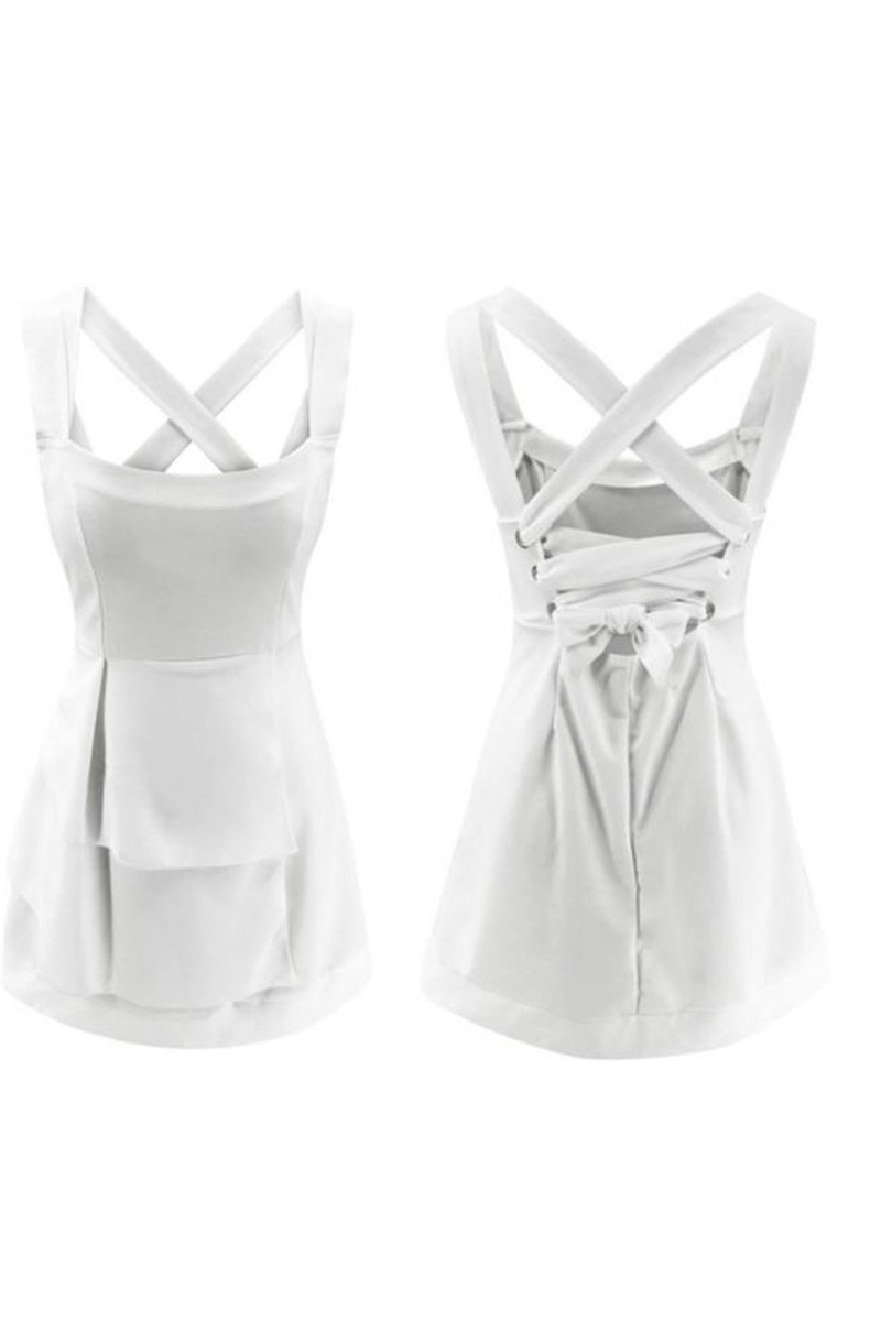 Patchwork Square Collar Cake Skirt Dresses