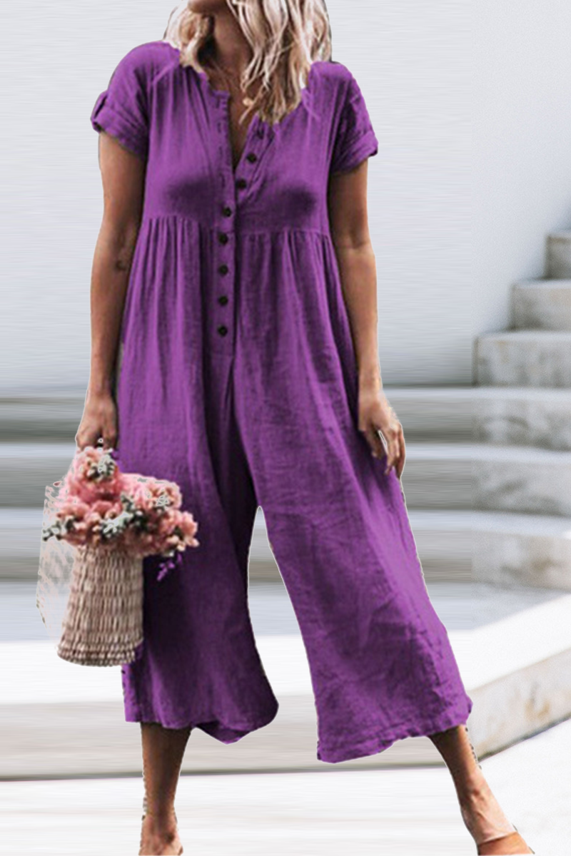 O Neck Straight Jumpsuits