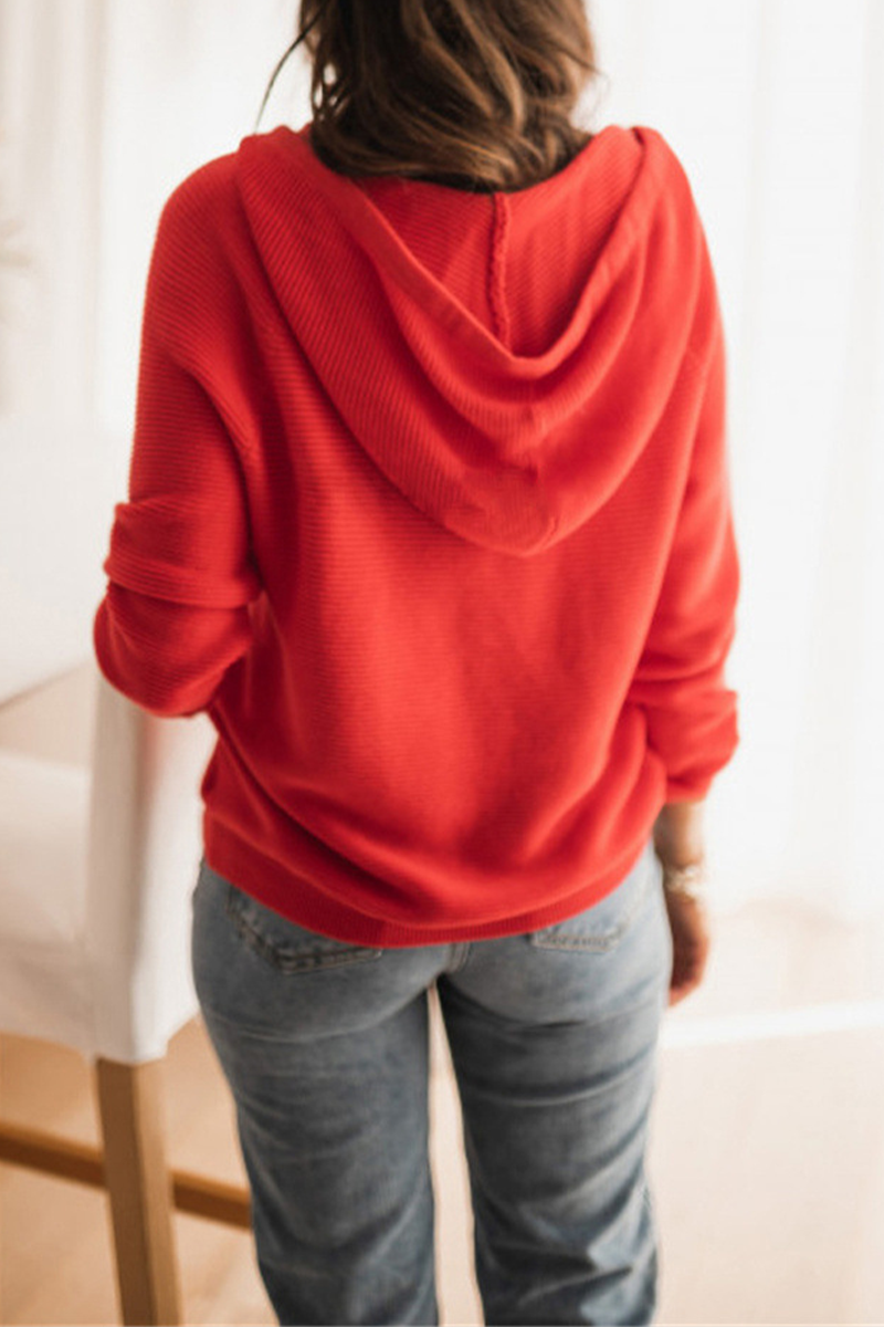 Patchwork Hooded Collar Sweaters(5 Colors)