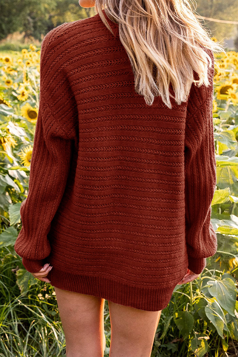 Hollowed Out V Neck Cardigans(6 Colors)