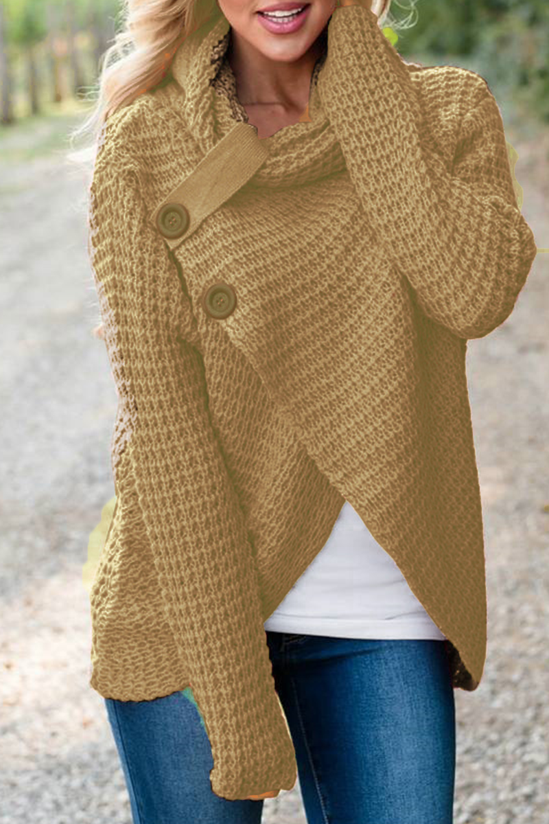 Buckle Turtleneck Sweaters(6 Colors)