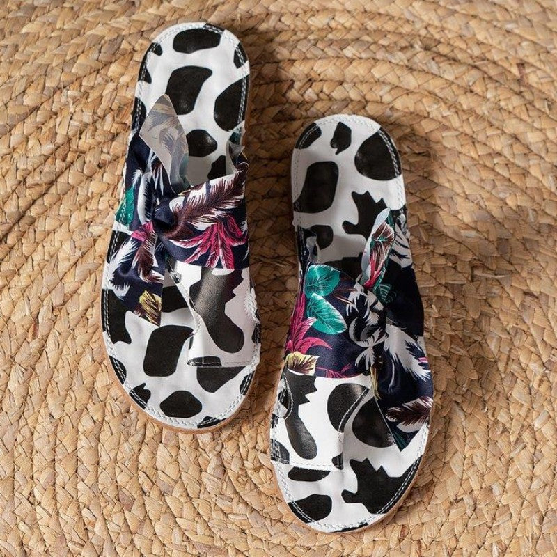 Hollowed Out Patchwork Round Comfortable Shoes