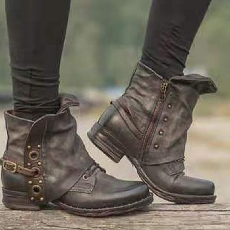 College Patchwork Closed Shoes