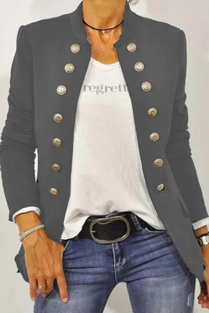 Cardigan Mandarin Collar Outerwear(5 Colors)