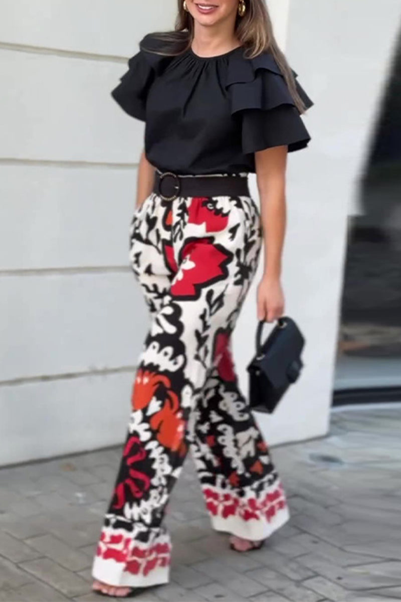 Rilynn – Print Ruffle Two-piece Set