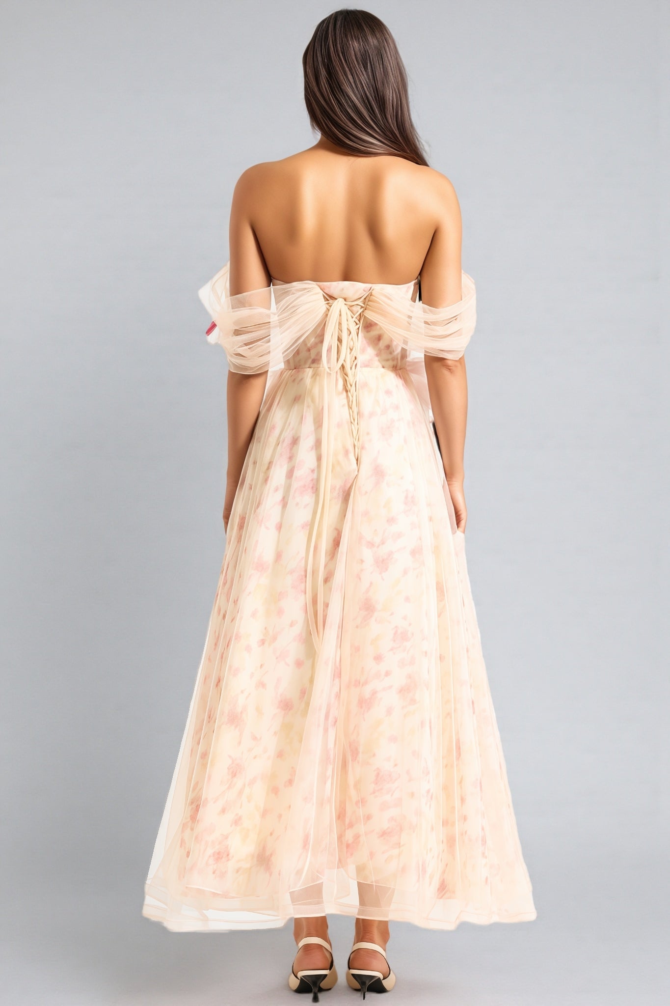 Amory 3d Off-shoulder Midi Dress