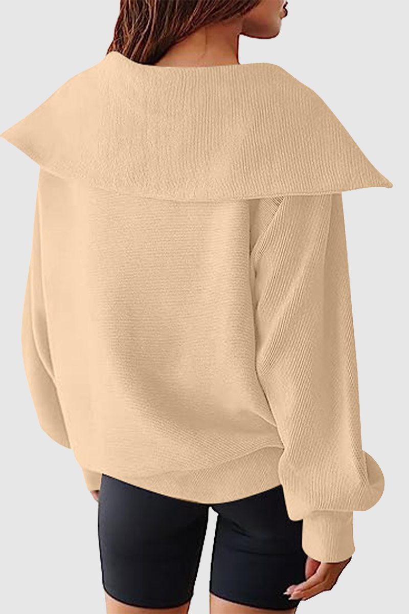 Street Color Zipper Turndown Collar Hoodies(6 Colors)