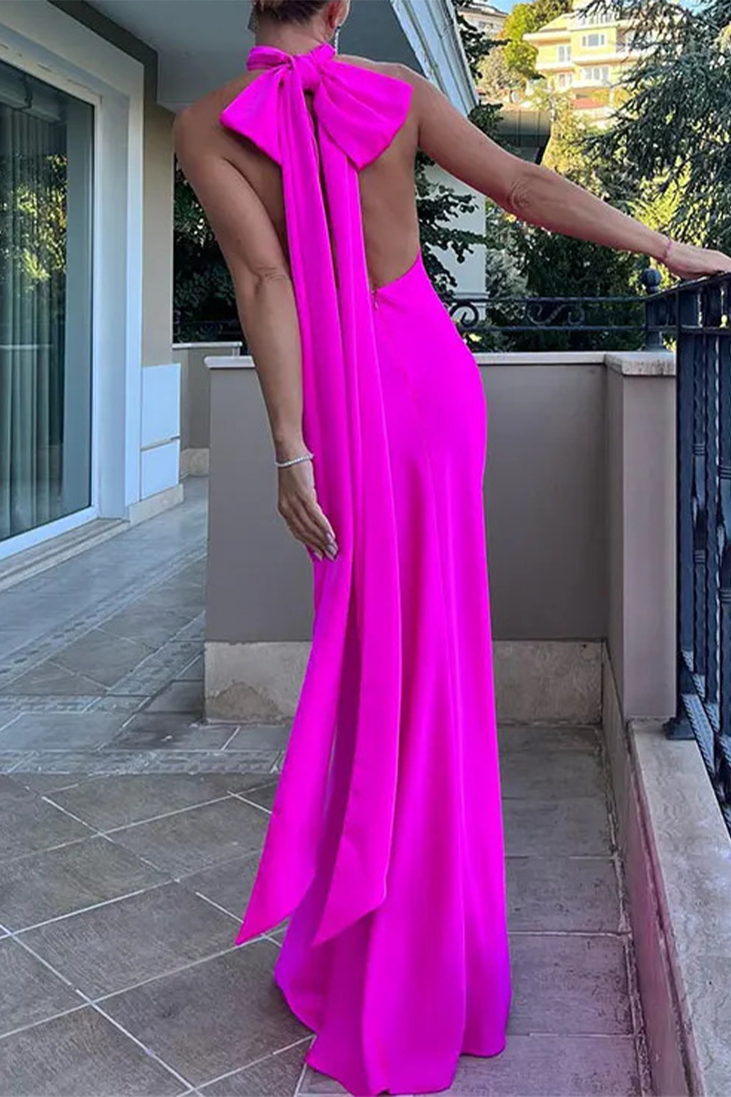 Lace Up Halter One Step Skirt Dresses