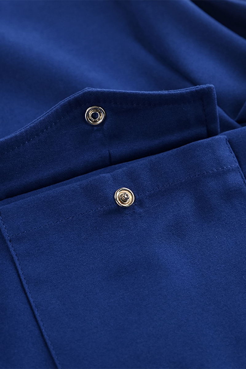 Daily Buttons Turndown Collar Blouses