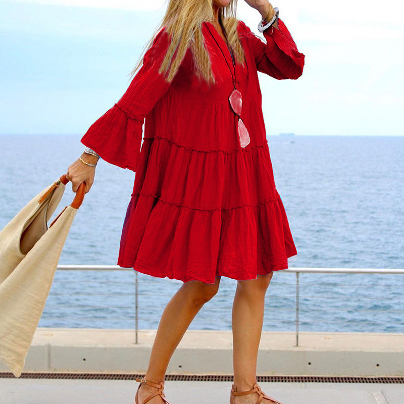 Autumn Jumpsuit Loose Stitching Dress