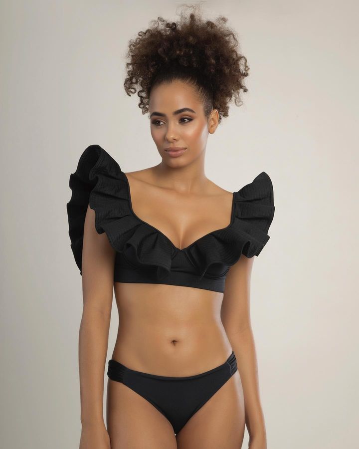 Ruffled Swimsuit and Skirt