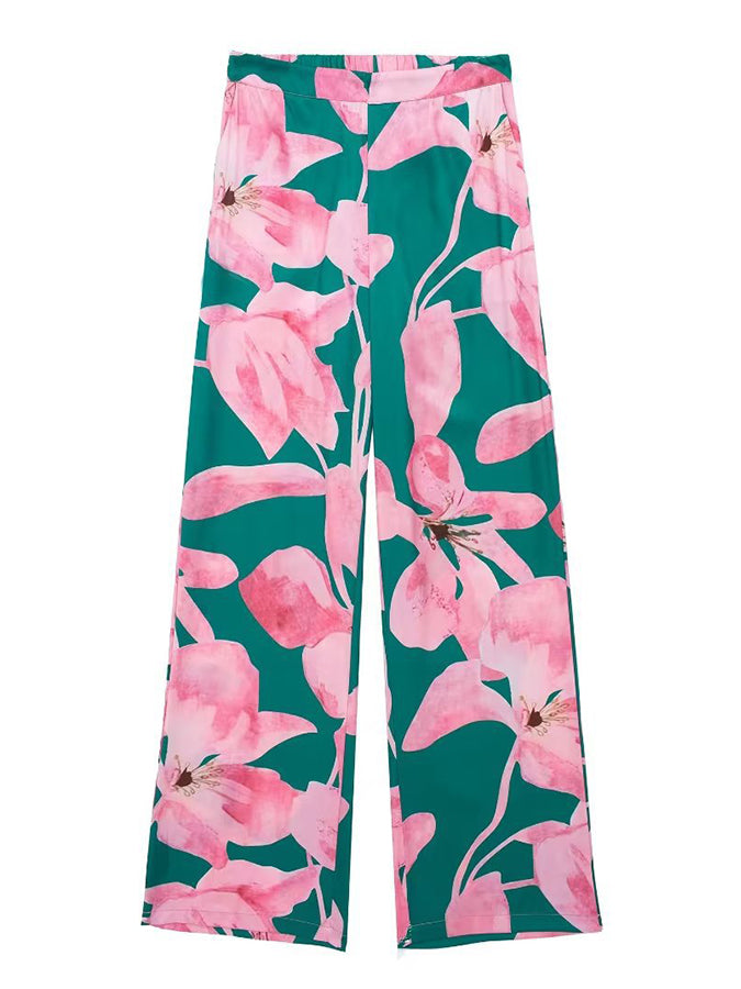Printed Long Sleeves Shirt and Pants Sets