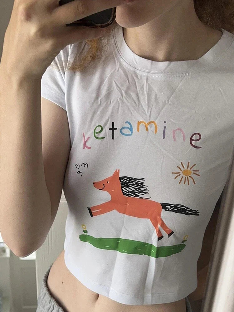 Kawaii Fairy Grunge Crop Top T-shirt