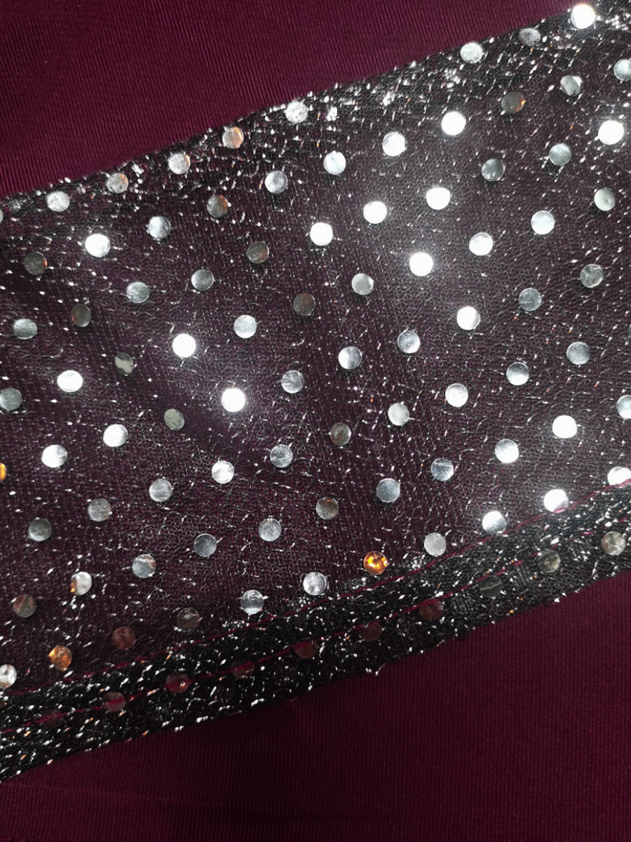 Crop Top Sequined Pants Set Bo2156