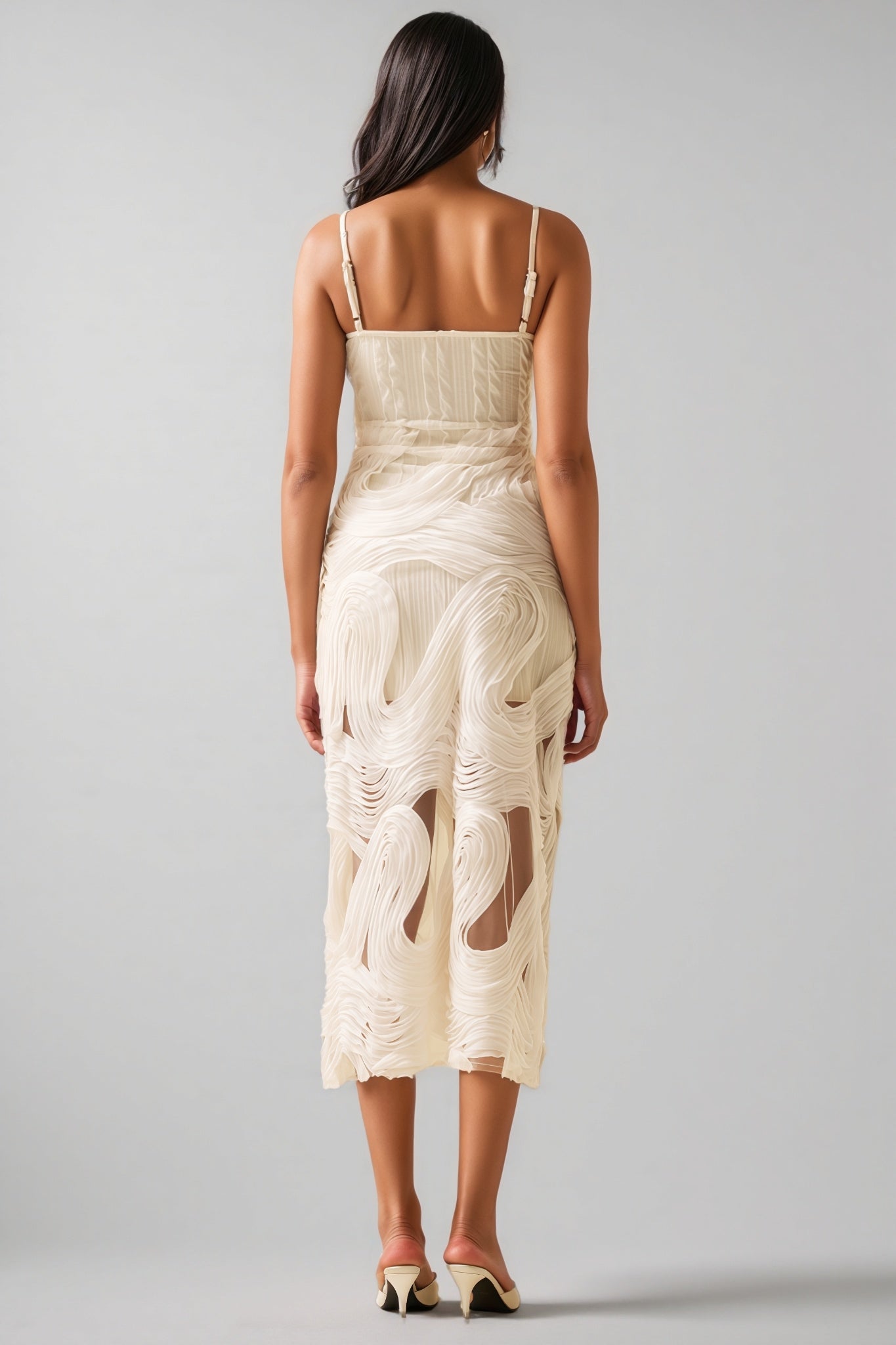 Nilo Lace Sleeveless Midi Dress