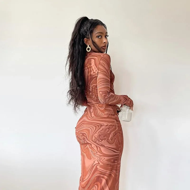 Satin Autumn Winter Birthday Club Fit Midi Dresses
