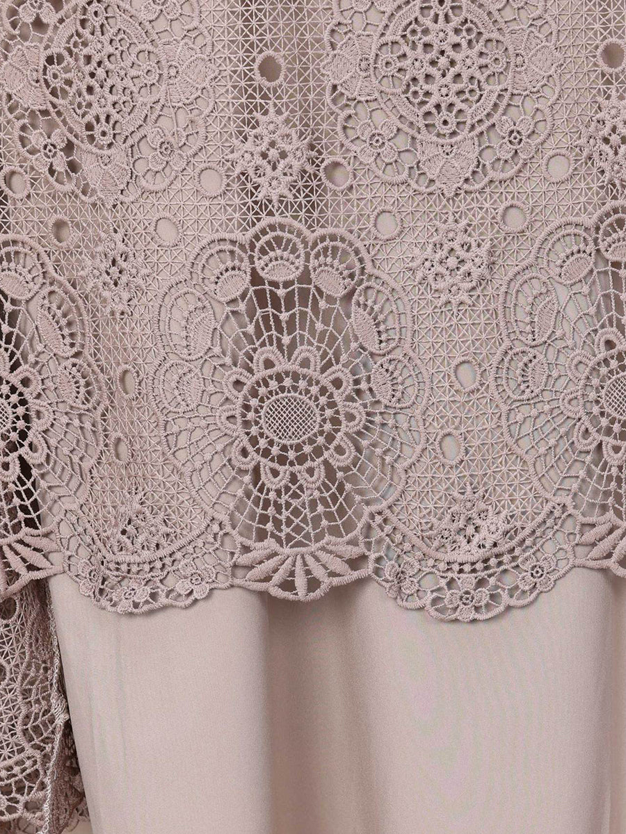 Summer Artsy Lace Spliced Maxi Dress Kl1017