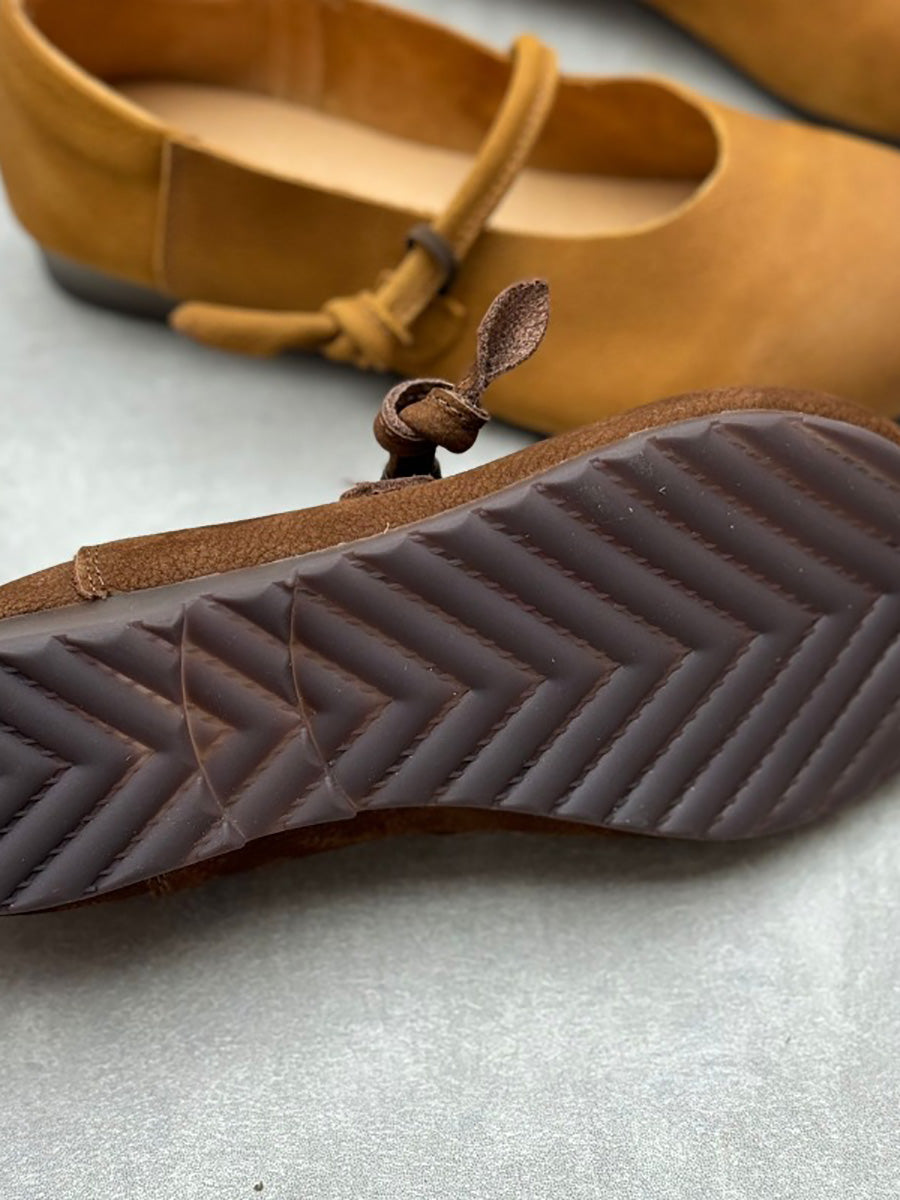 Summer Soft Genuine Leather Flat Shoes Cx012