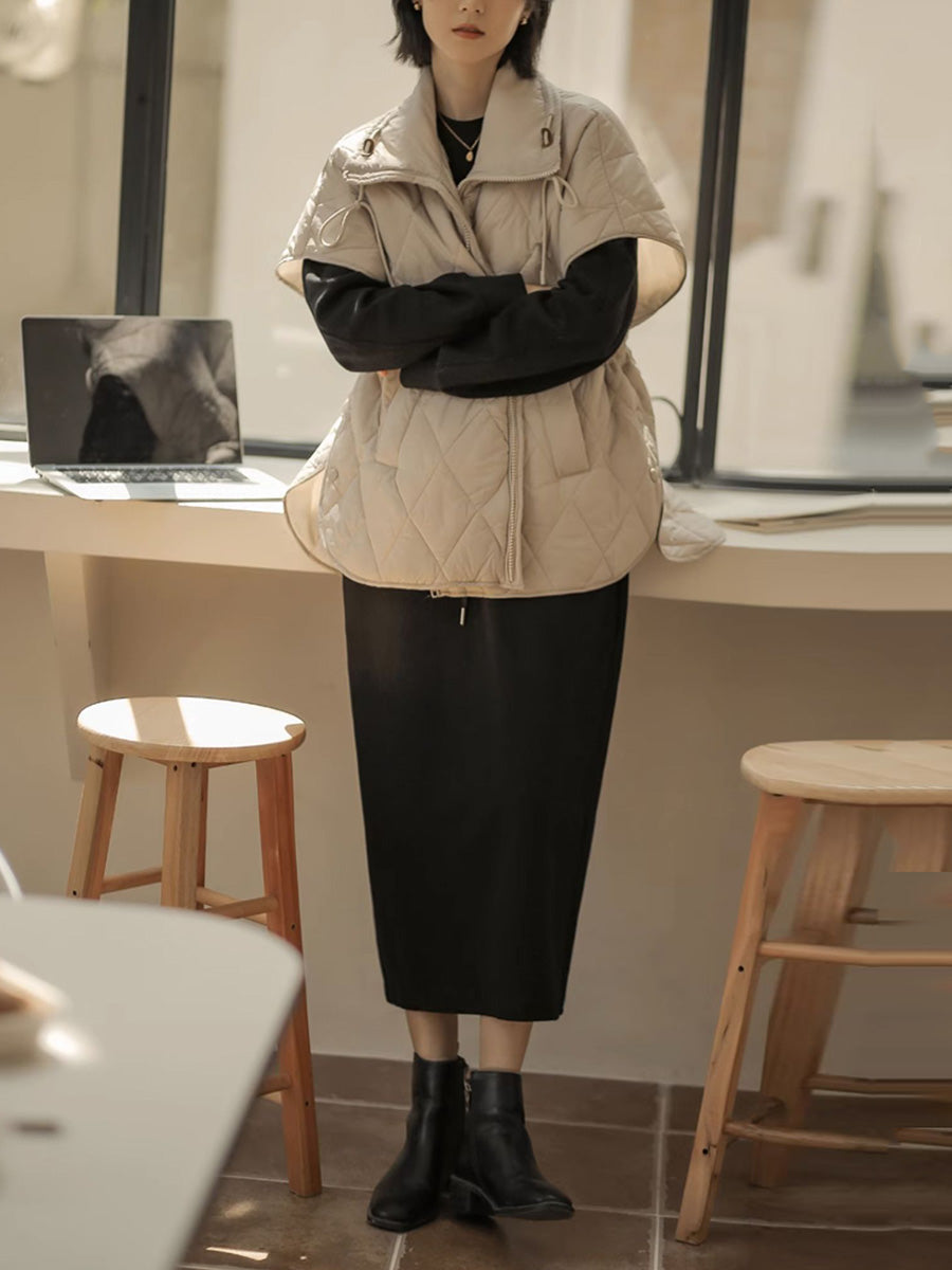 Winter Padded Vest Coat Wu017