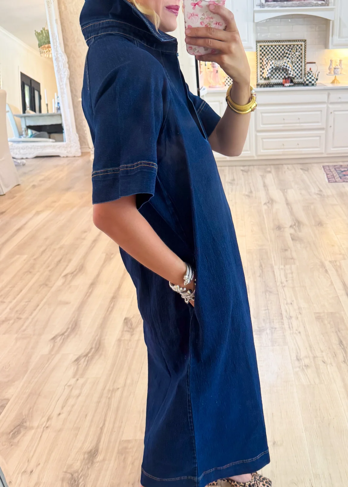 Dark Denim Midi Dress