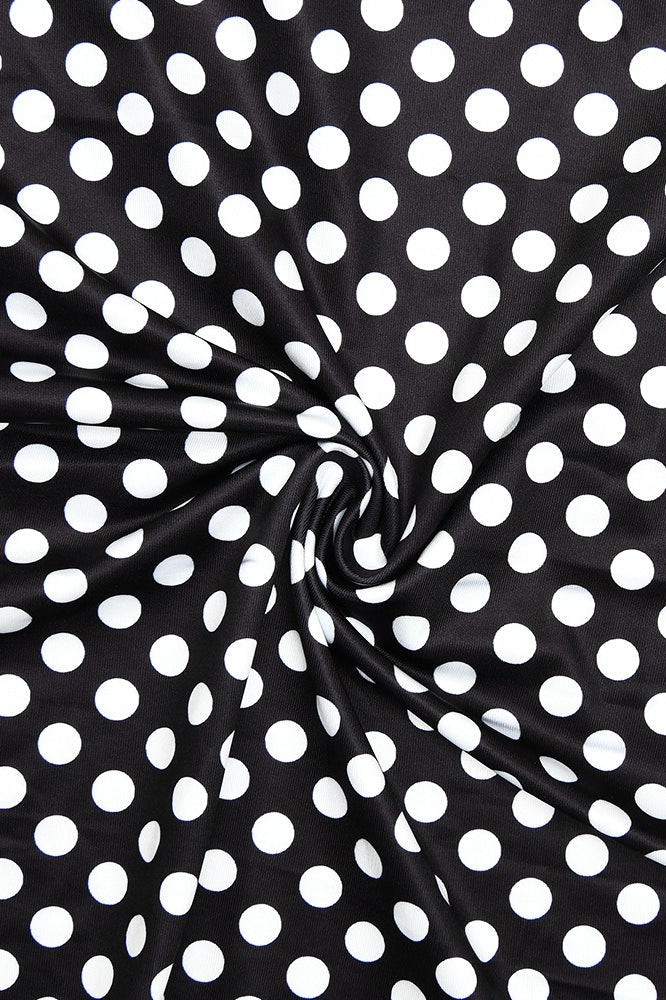 Polka Dot Halter Neck Bodycon Maxi Dress