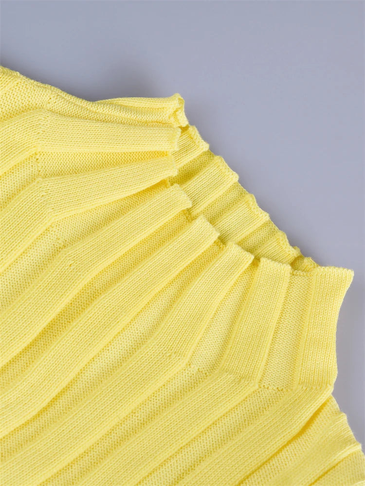 New Ribbed Outfits Knitted Long Sleeve Sweater Top and Pants 2 Piece Sets Loose Tracksuit Suit