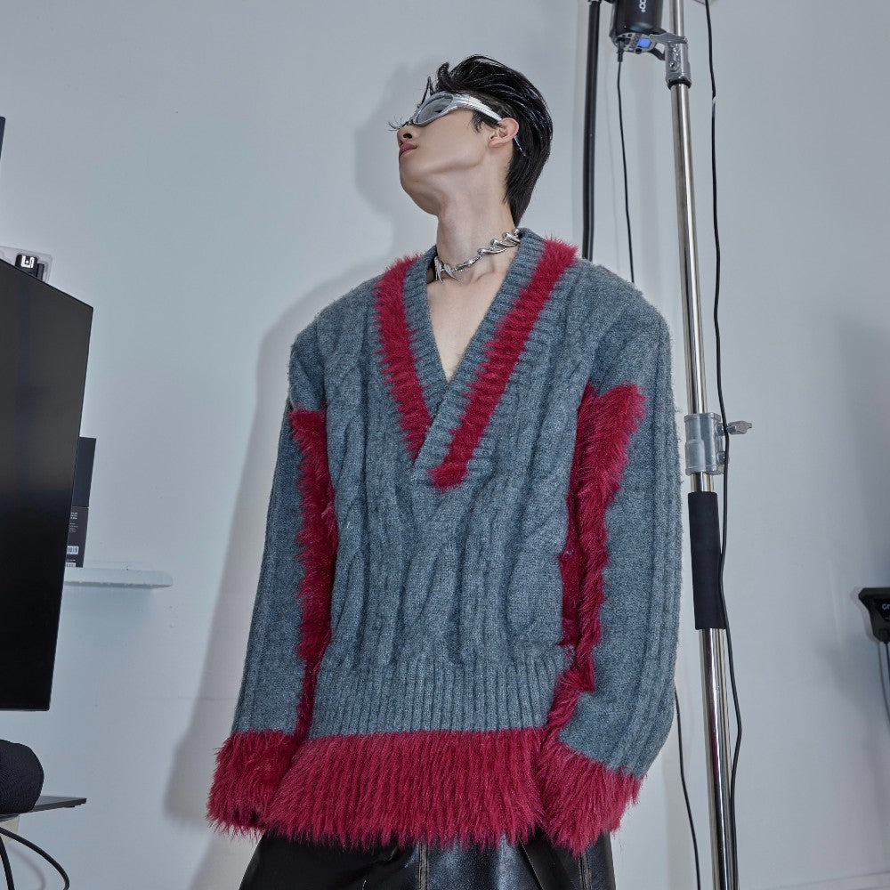 V-neck Pullover Sweater