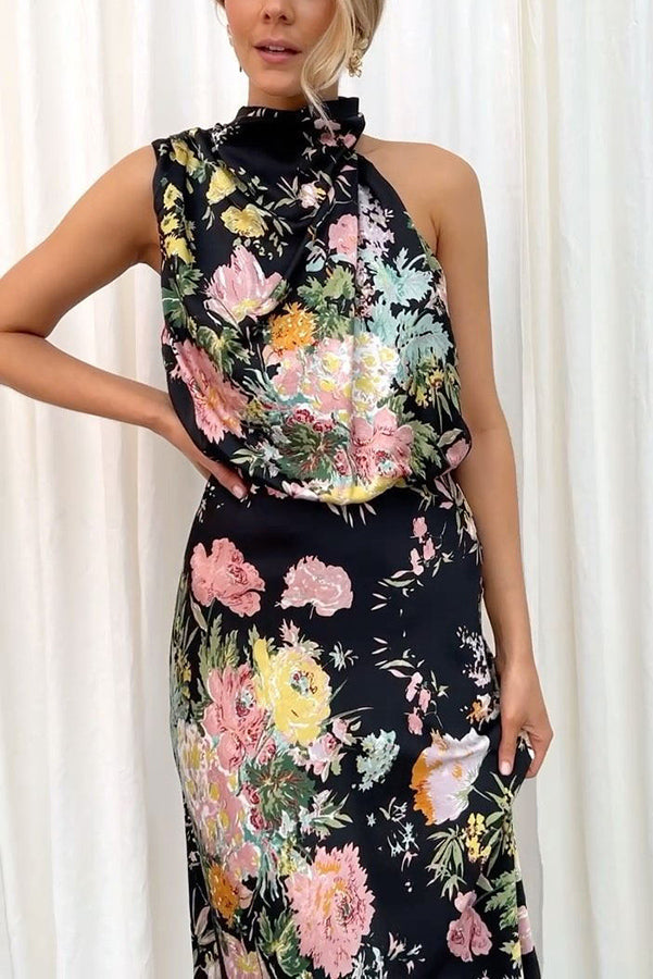 Wine Country Dates Halter Neck Maxi Dress