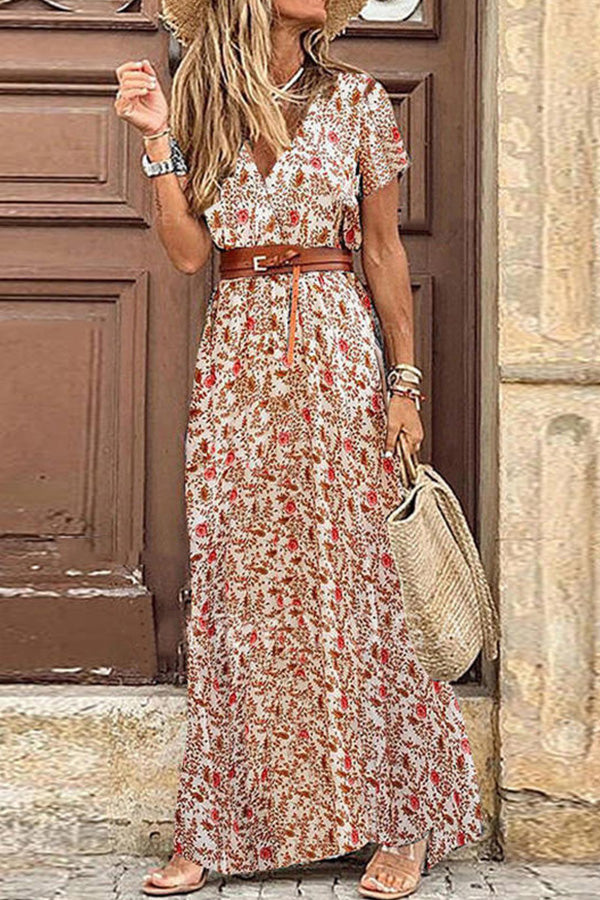 Style Sleeveless Print Maxi Dress