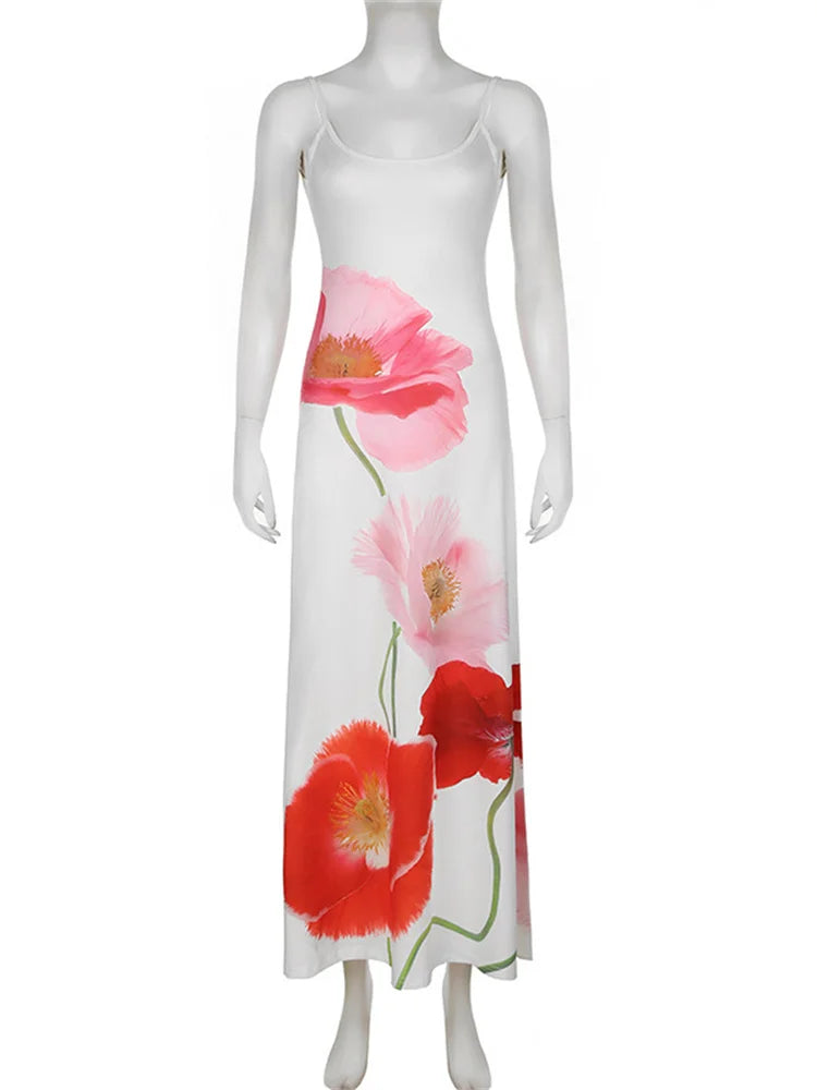 Summer Printed Halter Dress for – Beach Holiday Maxi Dress