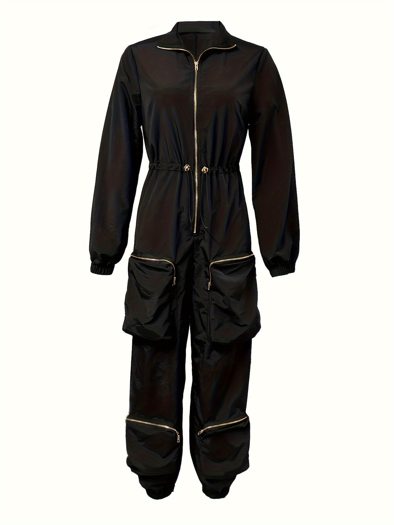 Zipper Cargo Jumpsuit Gd0547